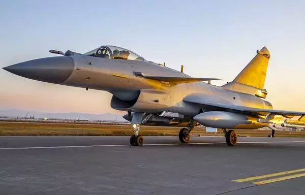 A Chinese J-10 on the runway during an exercise in January. [Chinese Ministry of Defence]