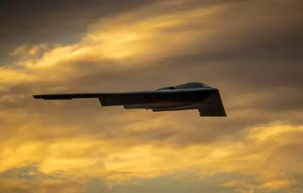 A B-2 Spirit assigned flies over Luke Air Force Base in Arizona last November 15. [US Air Force]