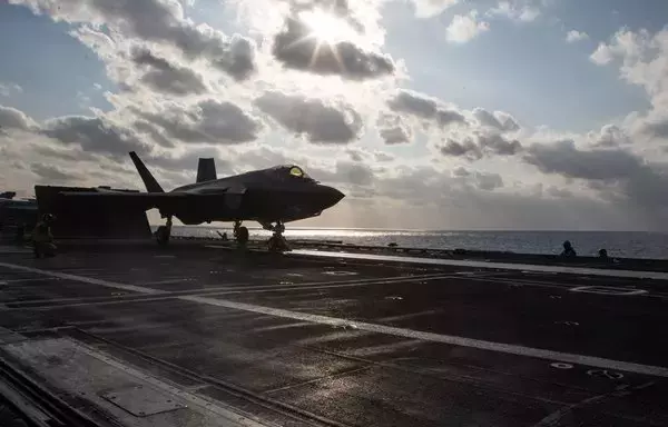 An F-35C aboard aircraft carrier USS Abraham Lincoln in 2022. [US Navy]