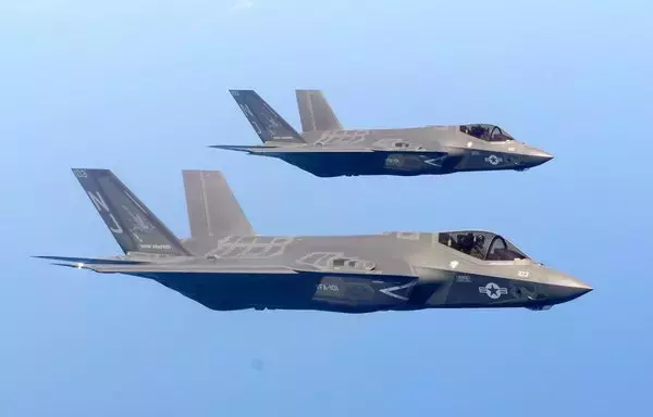 Two F-35Cs fly in formation during a training mission. [US Air Force]