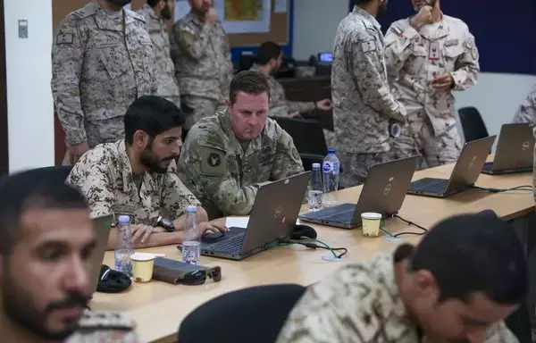 US and Saudi military personnel train together during Eagle Resolve 23 on March 25. [CENTCOM]
