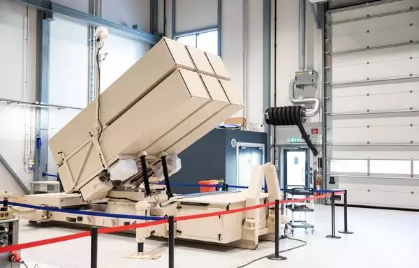 A NASAMS surface-to-air missile launcher is seen during production in the Kongsberg Defense & Aerospace weapon factory in Kongsberg, Norway, on January 30. [Petter Berntsen/AFP]