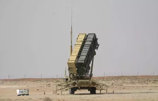 A Patriot missile battery is seen near Prince Sultan air base at al-Kharj on February 20, 2020. [Andrew Caballero-Reynolds/AFP]