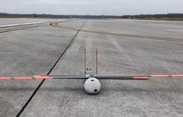 The Coyote on the tarmac after a successful demonstration flight in 2016. [NOAA]