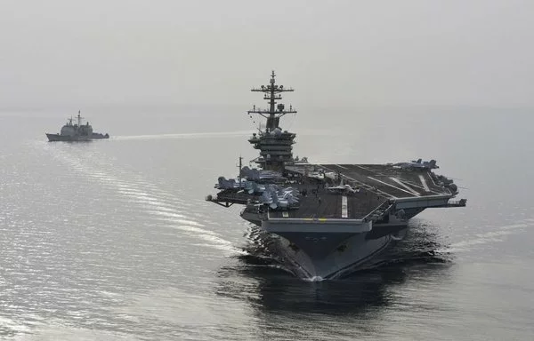 USS Theodore Roosevelt operating in the Arabian Sea. [US Navy]