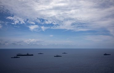 Surface ships of Theodore Roosevelt provide valuable support