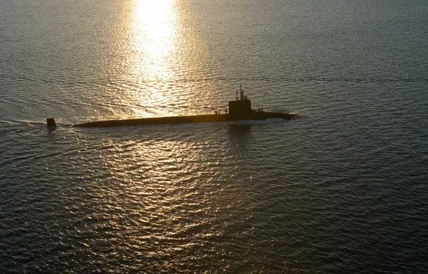 A Virginia-class attack submarine during an exercise in the Atlantic Ocean. [US Navy]