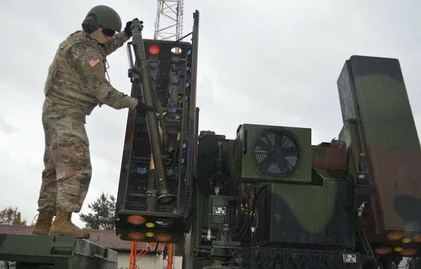 A US soldier loads the Avenger system with Stinger missiles, used in air defense, on May 7, 2020. [US Department of Defense]