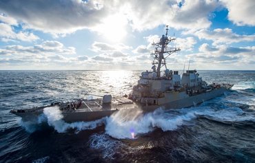 Surface ships strengthen Ford strike group’s power at sea
