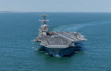 Bush CSG arrives: Diego Garcia poised to power Middle East operations